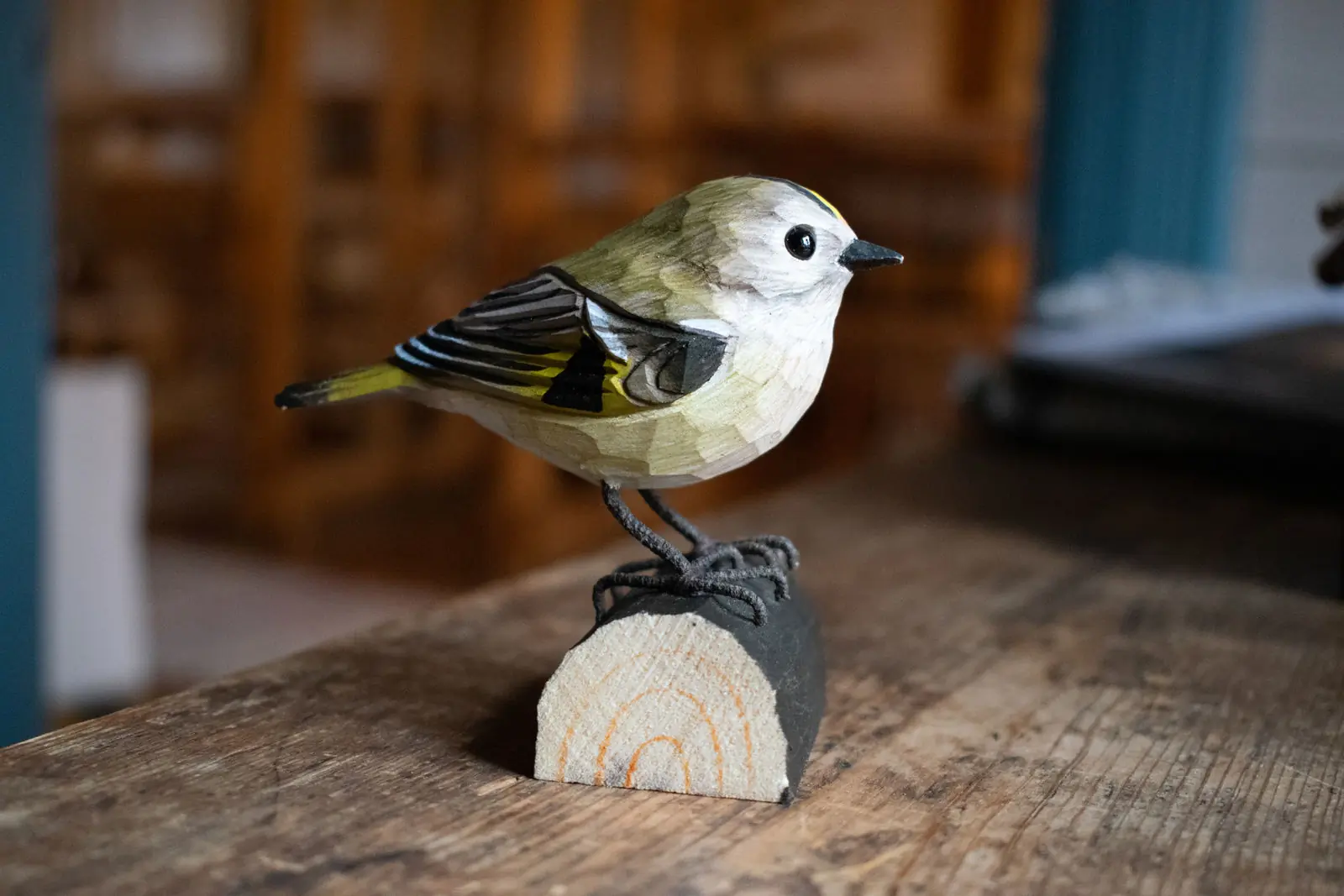Roitelet huppé (bois)