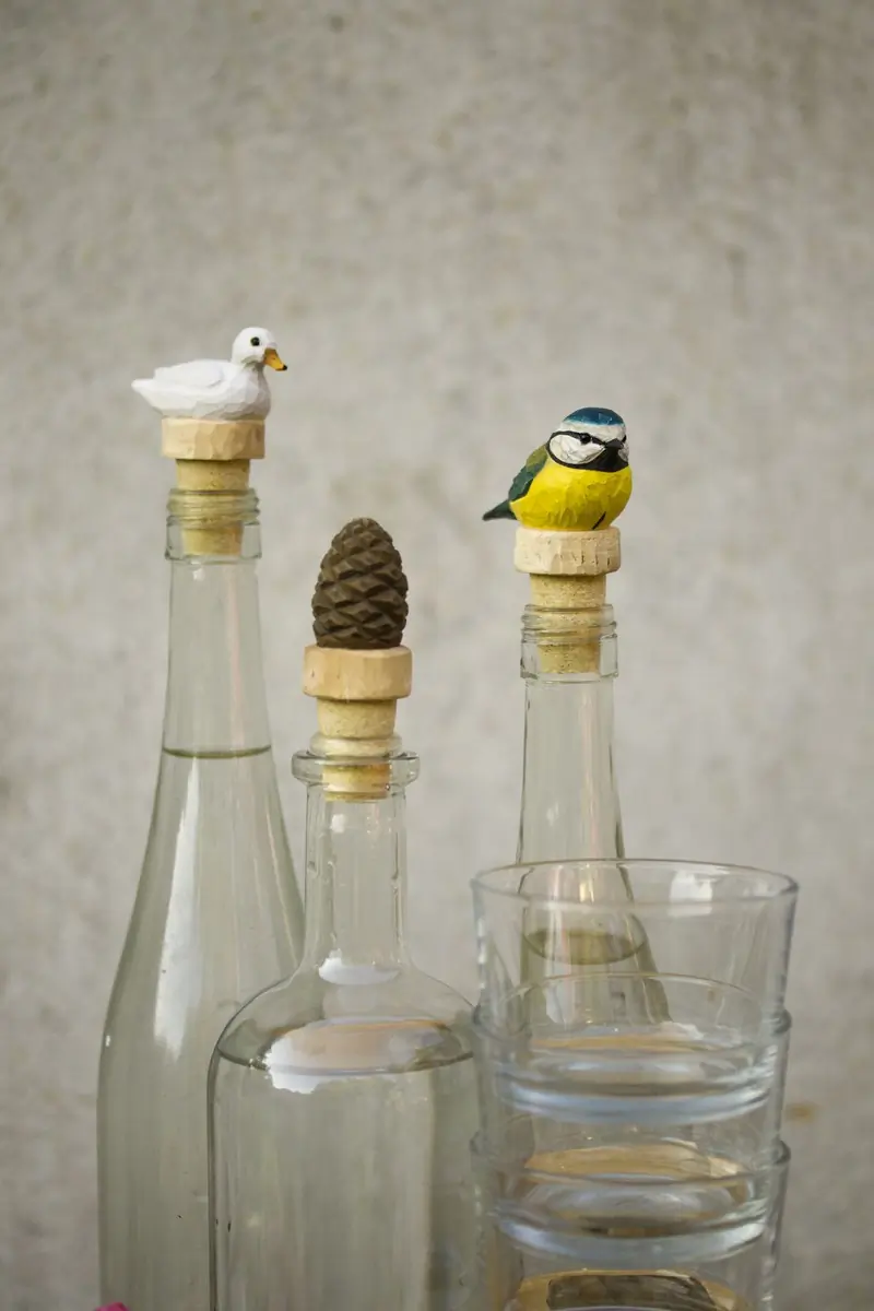 Bouchon de bouteille (mésange bleue)