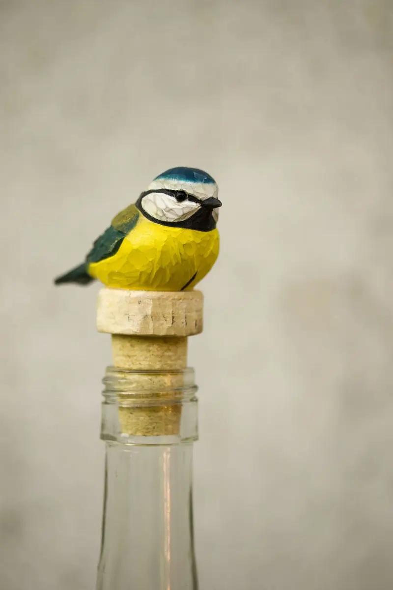 Bouchon de bouteille (mésange bleue)
