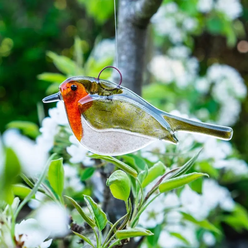 Rouge-gorge familier (verre)